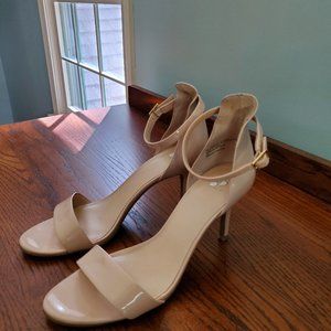 Nude ankle strap heels by BP